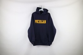 NOS Vtg 80s Russell Athletic Mens L University of Michigan Spell Out Hoodie USA - £118.66 GBP