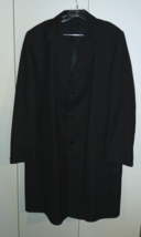 CARTER'S MEN'S BLACK PURE WOOL OVERCOAT-44R-VERY GENTLY WORN-SUPER SOFT-... - $149.00