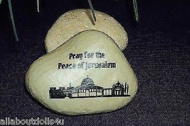 1  Rock Pray for the Peace of Jerusalem River Rock Stone Pebble Holy Lan... - $23.75