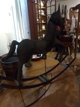 Vintage Tin/Iron Rocking Horse Folk Art - $297.00
