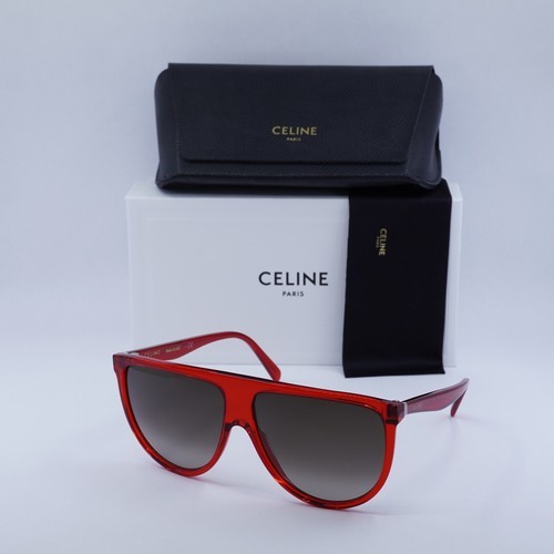 Celine CL40006I 66K Red/Grey Gradient 62-13-145 Sunglasses New Authentic - $203.83