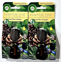 2 Pack Air Wick Essential Mist Fresh Pine &amp; Juniper Fragrance Mist Refills - £16.63 GBP