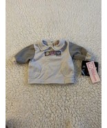 Wilson Gray baby girl 3/6 month fleece lined top New pink gray embroider... - £13.02 GBP