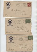 3 Southern Bell Telephone and Telegraph Company Empty Envelopes 1911  - $14.85