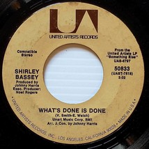 Shirley Bassey - For All We Know / What&#39;s Done Is Done [7&quot; 45 rpm Single] 50833 - £4.47 GBP