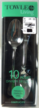 Towle Living Stainless Flatware Simplicity Soup Spoons 10 pc Set New in Package - $33.85