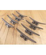 8 Cleat Boat Hooks Handles Pulls Cast Iron Dock Nautical Decor Rustic Fi... - $39.43 CAD