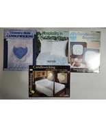 Lot of 4 Vintage Candlewicking Pattern Instruction Books Magazines - $21.00