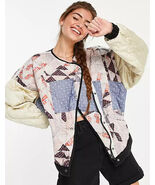 Free People Rudy Quilted Bomber Jacket Dolman Sleeve Boho L NWT $298 - €150,26 EUR