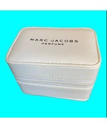 Marc Jacobs Perfume EMPTY Zip Around Container White Leather 2 Compartments - $23.38