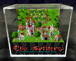 The Settlers - 3D Cube Handmade Diorama - Video Games - Shadowbox - £54.67 GBP