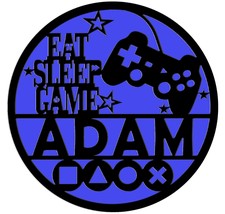 Personalized Video Game / Gamer name plaque wall hanging sign – Laser cut - £27.97 GBP