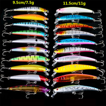 New Arrival 2021 20pcs/lot fishing lure Mixed 2 models or 20 color Minnow lure f - £56.03 GBP