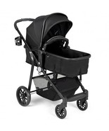 2-in-1 Foldable Pushchair Newborn Infant Baby Stroller-Black - Color: Black - $3,826.92 MXN