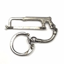 Hacksaw Keychain Vintage Tool Saw Metal Key Ring Fob - £8.80 GBP