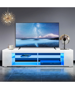 LED TV Stand for Center Media Console with High Gloss Cabinet Universal ... - €123,29 EUR