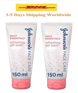 2X Johnson&#39;s  Gel Wash Daily Essentials Refreshing  Normal Skin Face Car... - £43.55 GBP