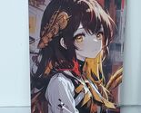 Walnut Premium Waifu Card Anime Girl Wall Art Double Sided Oversized Boa... - $19.34