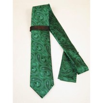 Mens Steven Land 100% Woven Silk Big Knot Tie and Hankie Set BW2436-06 Green image 2