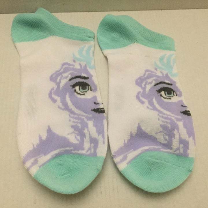Kid&#39;s Disney Frozen Elsa Low Cut No Show Socks Shoe Size 3-10 - $3.95