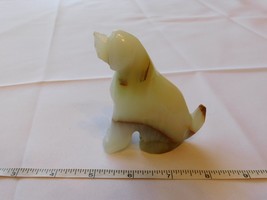Vintage Alabaster Marble Stone Dog Figure Collectible **some rough spots Pre-own - £20.23 GBP