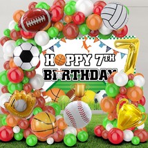 95Pcs Sports Balloon Garland Kit, Baseball Basketball Soccer Volleyball Football - £24.79 GBP