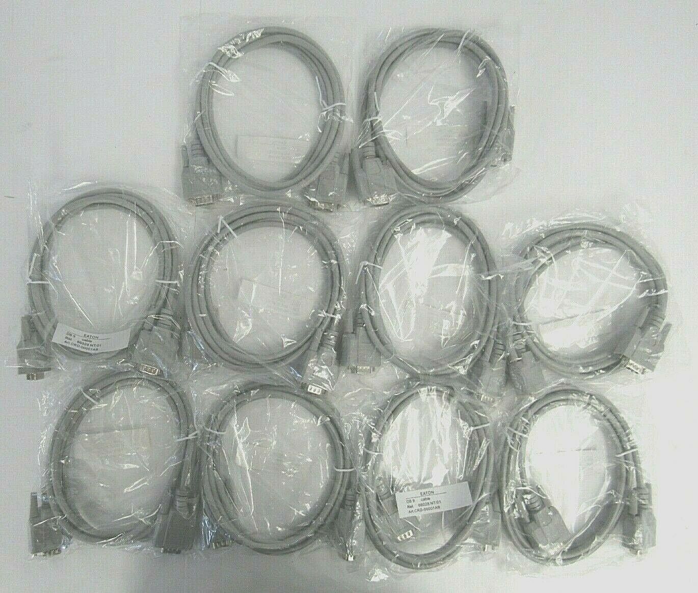 EATON (LOT of 10) DB9 Cable 6 Feet Male to Male 9-Pin 300V 24AWG RS232 27-5 - $43.65