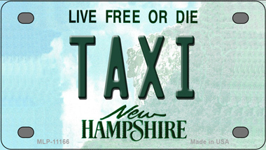 Taxi New Hampshire Novelty Mini Metal License Plate Tag - $14.95