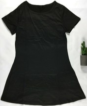 New Boutique Black T-Shirt Dress Basic Jersey Fit and Flare Short Sleeve Solid S - £11.98 GBP