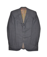 Vintage Wool Blazer Mens 42 Grey Tartan Plaid Sport Coat Jacket Bespoke ... - £28.23 GBP