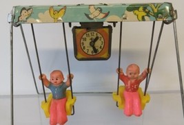 Vintage tin toy windup swing. Nice Lithographed frame. - £151.87 GBP