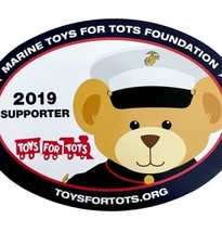 Marine Toys For Tots Foundation Magnet Oval Military Charity Supporter 2019 E55 - £15.97 GBP