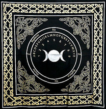 24&quot;x24&quot; Triple Moon Pendulum/ Ouija Altar Cloth - £19.05 GBP