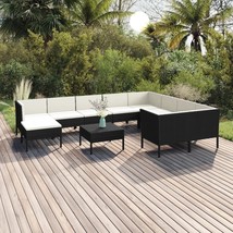  Garden Lounge Set Black and Cream White - $1,521.56 CAD