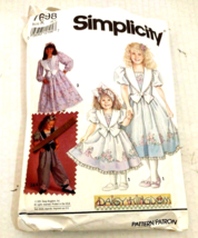 Vintage Simplicity 7698  Girls&#39; Romper Dress Size K 6-8 Sewing Pattern - £4.65 GBP