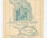 Vanderbilt Hotel Diner de Luxe Menu Concert Program New York City Novemb... - £50.84 GBP