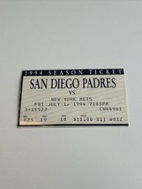 NY Mets @ San Diego Padres Ticket Stub 7/1/1994 Tony Gwynn Bobby Bonilla HR - £7.46 GBP