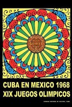 791.Sport 18x24 Poster.Calendario Azteca.Mexico 1968 Interior Design.Spa... - £22.38 GBP