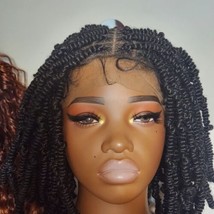 Sangtok Short Braided Wig For Black Women, 12&quot; Spring Twist 360 Full Double Lace - £51.87 GBP