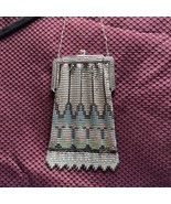 Roaring Twenties WHITING &amp; DAVIS MESH PURSE, Flat Armor Enameled Pink Bl... - $238.50 CAD