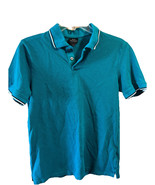 Armani Exchange Womens Short Sleeve Polo Shirt Blue Green Size Medium Go... - $20.31 CAD