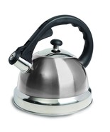 Mr Coffee Claredale Stainless Steel Whistling Tea Kettle 2.2-Quart Brush... - $19.79