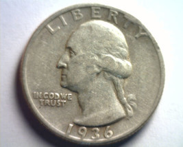 1936 Washington Quarter Extra Fine+ Xf+ Extremely Fine+ Ef+ Nice Original Coin - £9.04 GBP