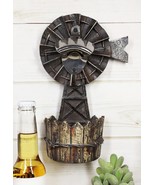 Rustic Western Agricultural Windmill Wall Beer Bottle Opener With Cap Ca... - €25,57 EUR