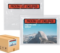 100 Packing List Enclosed Panel Face Envelopes 7 x 5 Shipping Envelope Pouch - £13.50 GBP