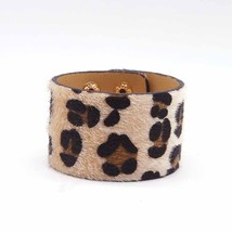 Fashion Leather Bracelet For Women Simple All-Match V Word Wide Charm Cuff Wrap  - £10.06 GBP