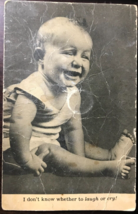 1953 Baby Squeaker Postcard~I Don&#39;t Know Whether To Laugh Or Cry! - £4.70 GBP