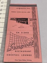 Vintage Matchbook Cover  Seagull Restaurant Fort Walton Beach, FL  gmg  ... - £9.71 GBP