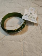 Earth - Minded Green Bangle Bracelet 3&quot;   &#39;Jewelry For Global Citizens&#39; - $28.77 CAD