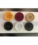 Shiny , matte black , redwood , l sage, gold or white 4 holes button 1 d... - $37.22 MXN